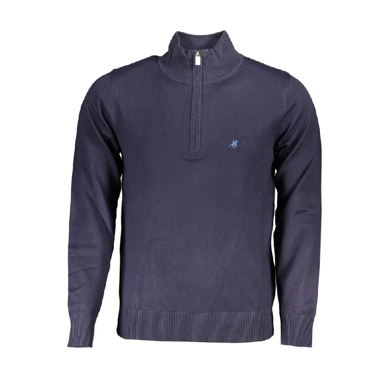 U.S. Grand Polo Chic Half-Zip Sweater with Elegant Men's Embroidery