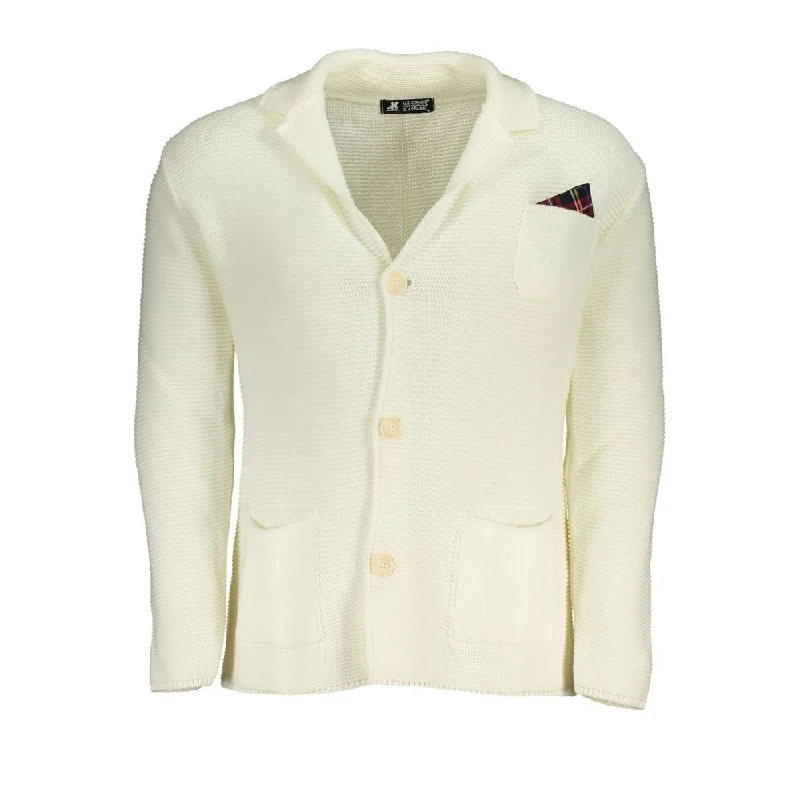 U.S. Grand Polo Elegant  Cardigan With Logo Men's Detail