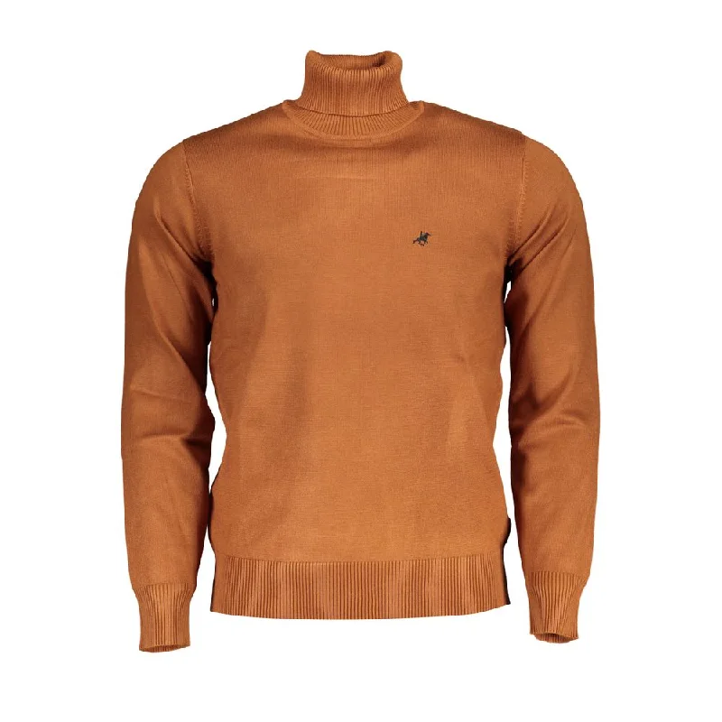 U.S. Grand Polo Elegant Turtleneck Sweater with Logo Men's Embroidery