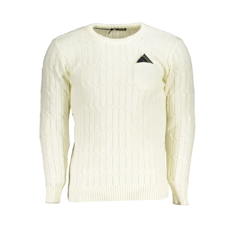 U.S. Grand Polo Elegant Twisted Crew Neck Sweater in Men's