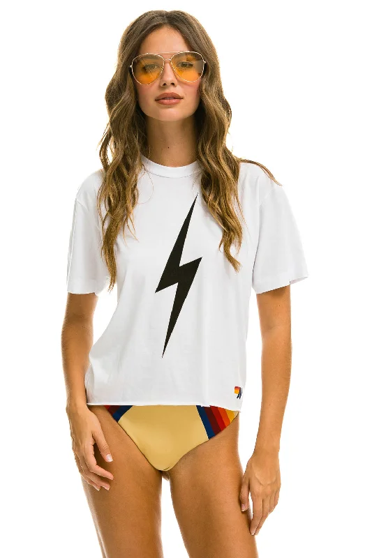 BOLT BOYFRIEND TEE - WHITE