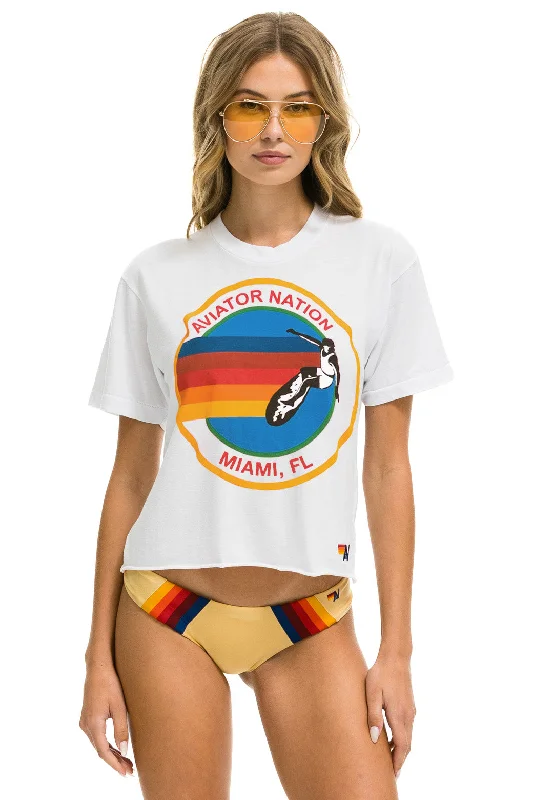 SIGNATURE MIAMI BOYFRIEND TEE - WHITE