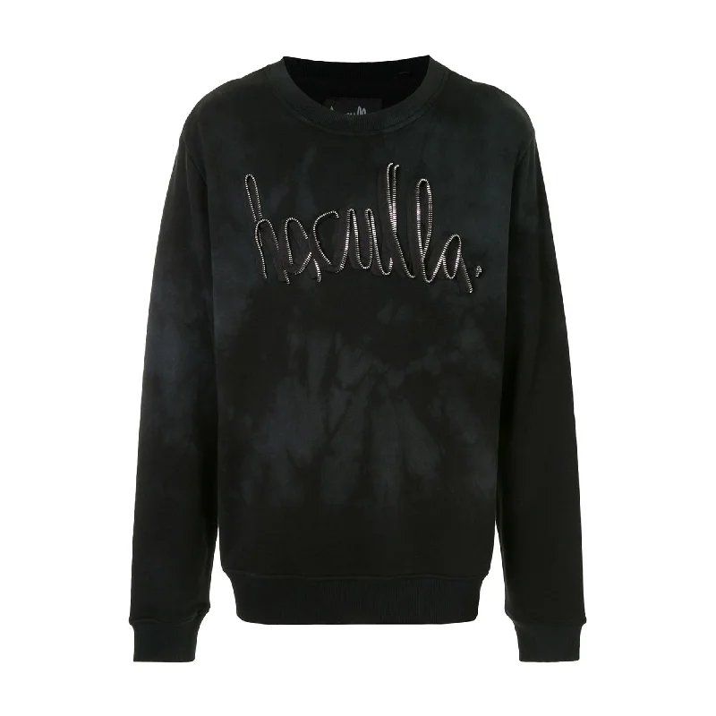 ZIPPER CREWNECK BLACK TIE DYE