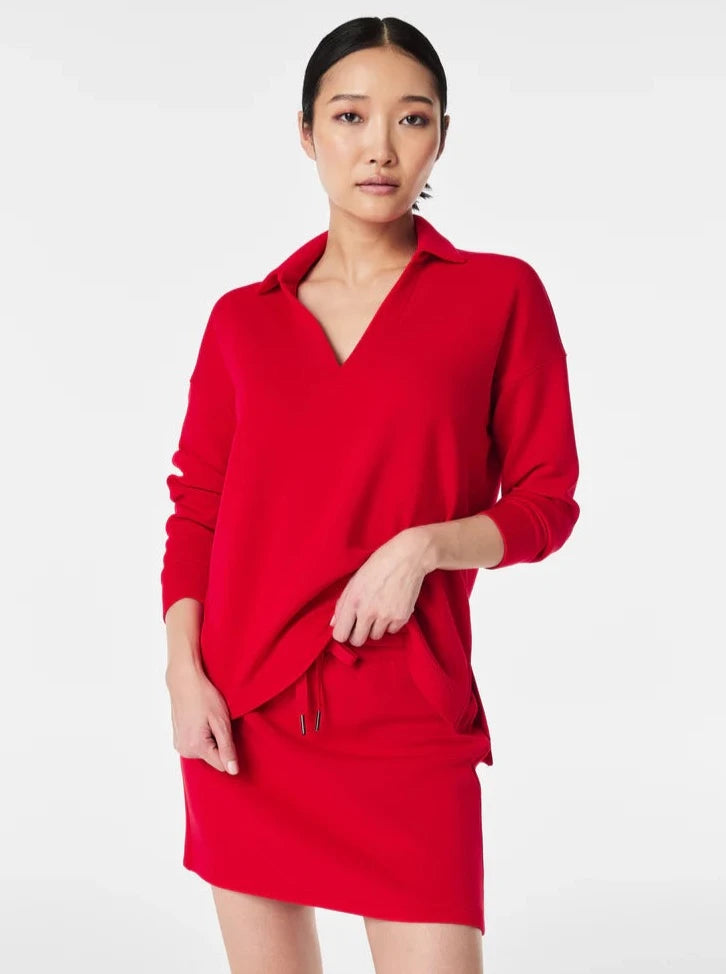 AirEssentials Polo Top - Spanx Red