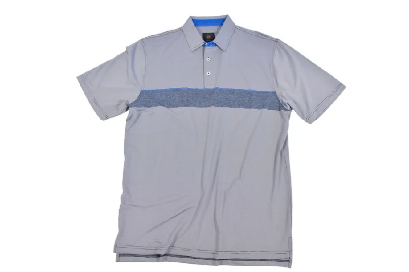 'FX Fusion' Men's Fine Line Chest Stripe Polo - Navy