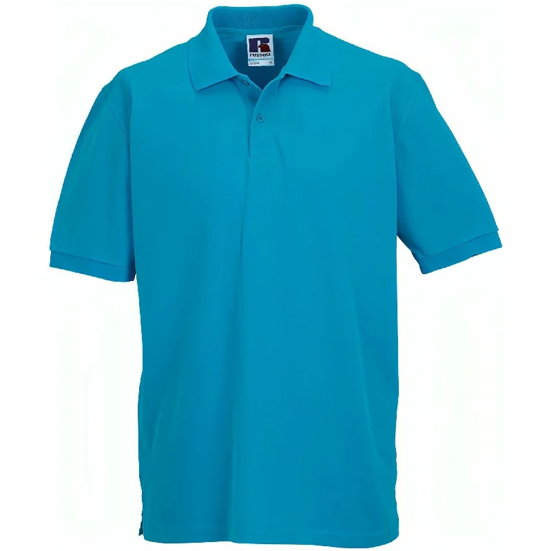 Russell Classic Short Sleeve Mens Polo Shirt - Blue