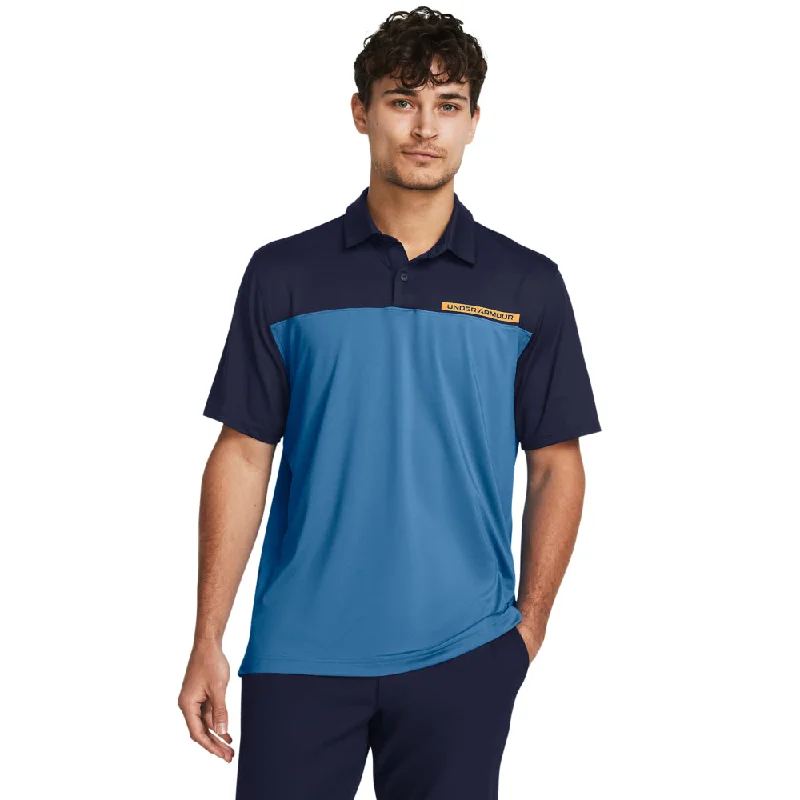 'Under Armour' Men's T2G Solid Polo - Photon Blue / Midnight Navy