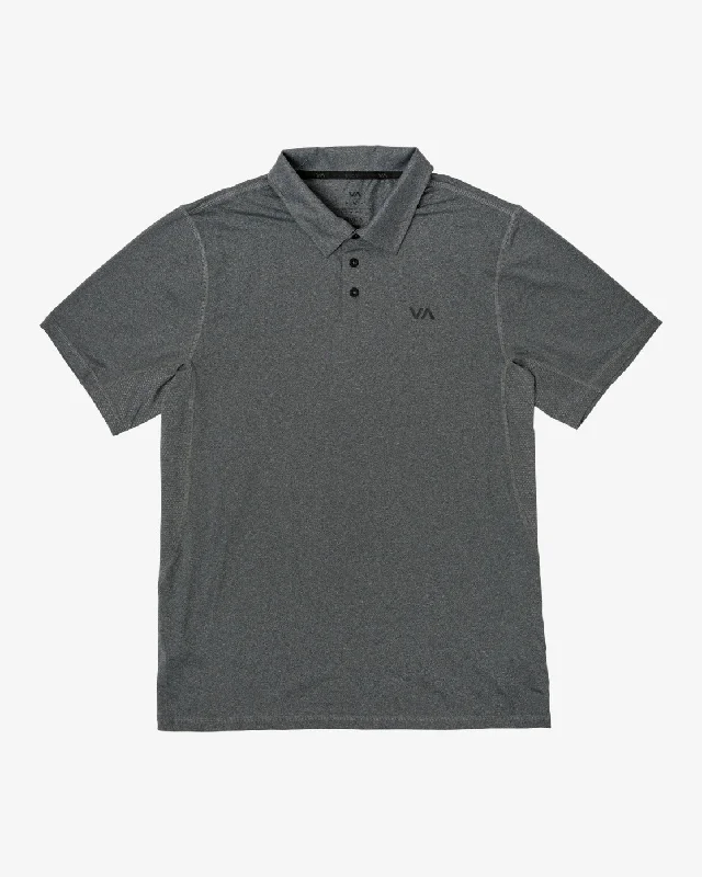 VA Sport Vent Technical Polo Shirt - Charcoal