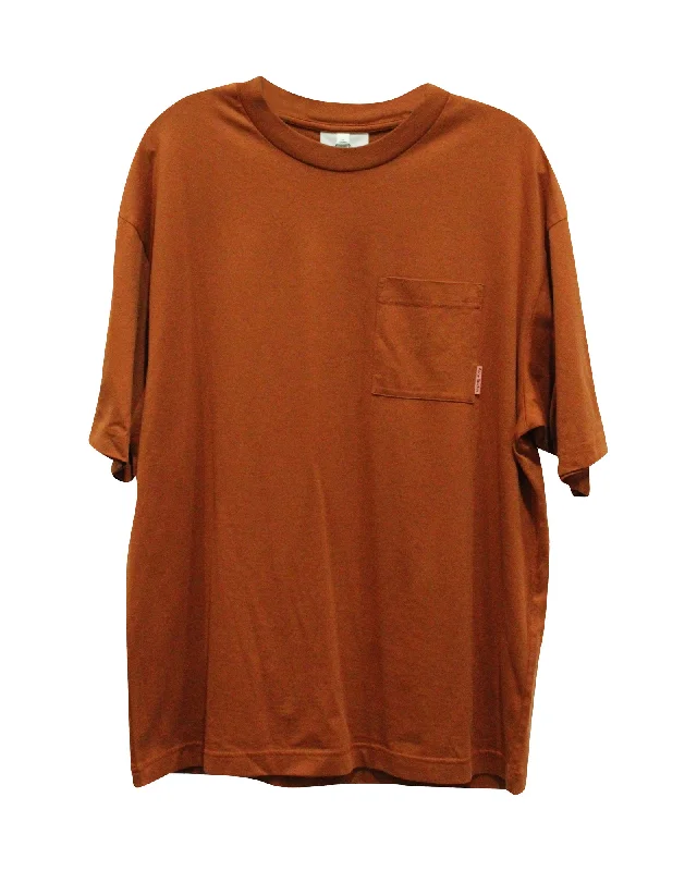 Acne Studios Crewneck Pocket Tee in Brown Cotton