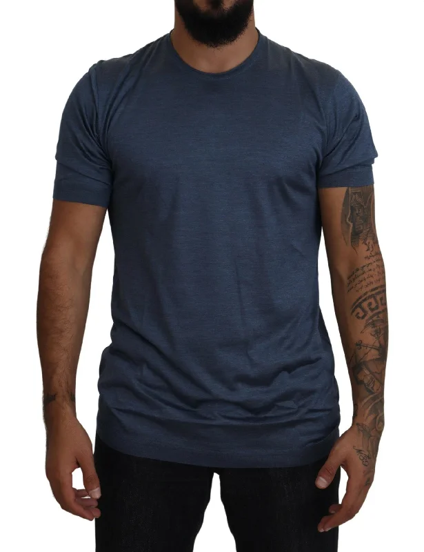 Dolce & Gabbana Elegant Silk Crewneck  Men's Tee