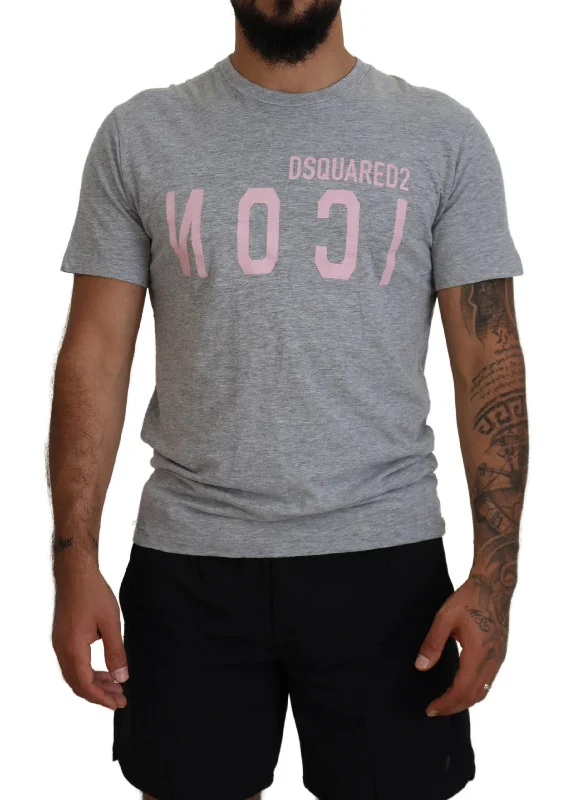 Dsqua²  Logo Cotton Short Sleeves Crewneck Men's T-shirt