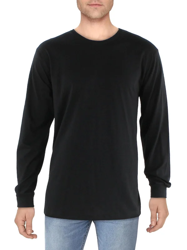 Mens Crewneck Long Sleeve T-Shirt