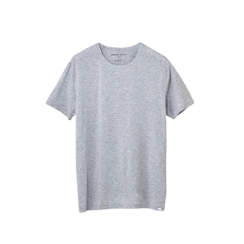 Men's Micro Modal Stretch Crewneck T-Shirt In Silver