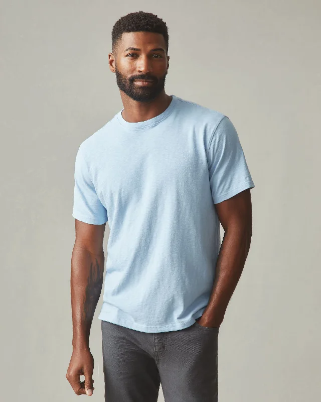 Premium Slub Crew Tee - Powder Blue