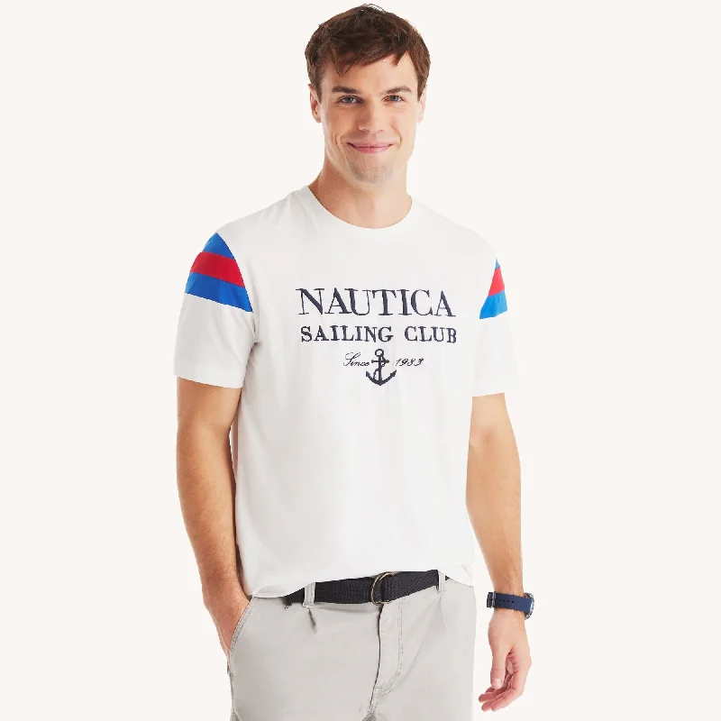 Nautica Mens Colorblock Crewneck T-Shirt