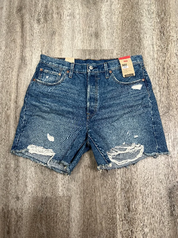 Shorts By Levis In Blue Denim, Size: Xl