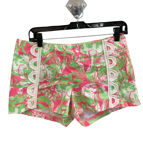 Shorts Designer By Lilly Pulitzer In Green & Pink, Size: 4