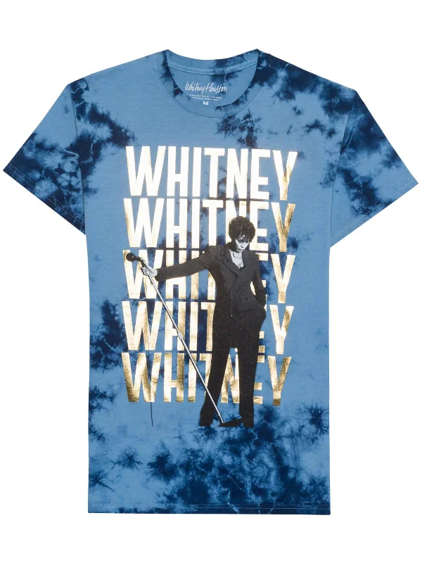 Whitney Mens Tie-Dye Crewneck Graphic T-Shirt