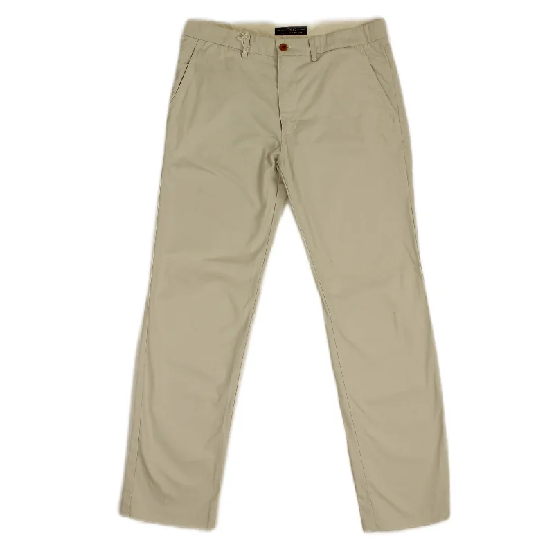 Beige Cotton Pants