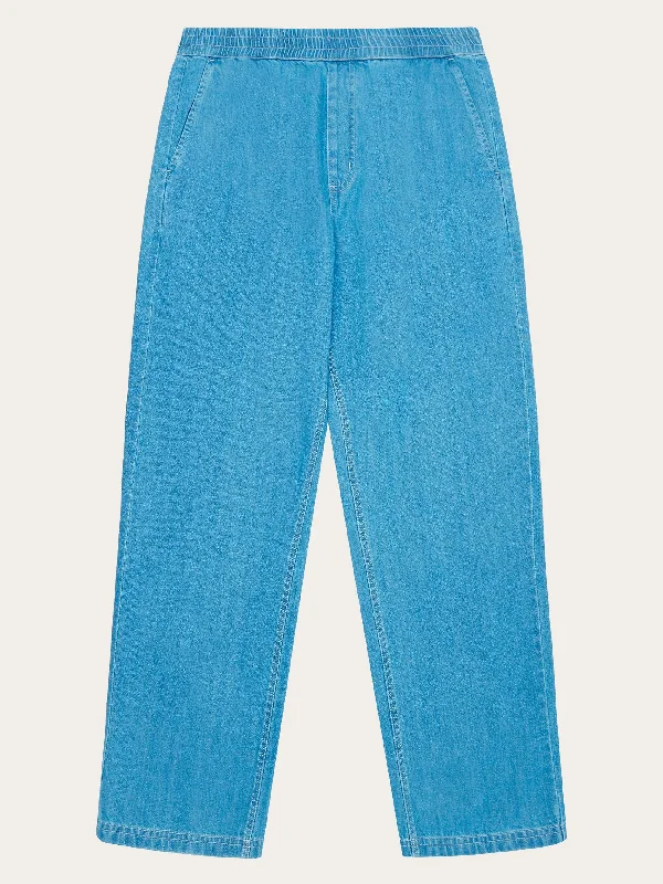 FIG loose denim pants - GOTS/Vegan - Light Blue denim