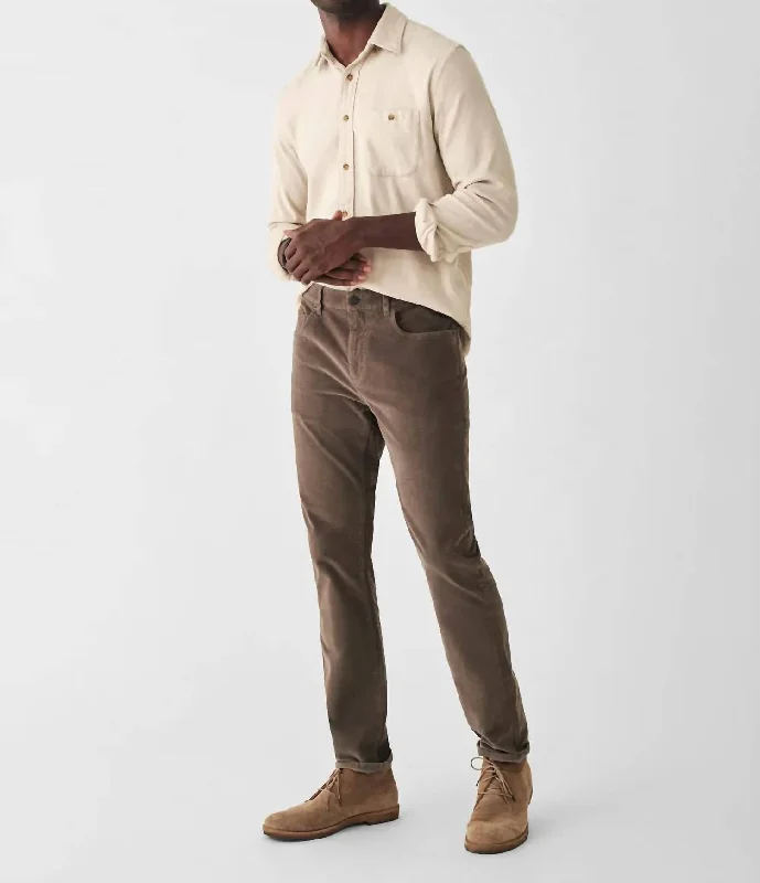 Stretch Cord 5-Pocket Pants In Mountain Brown