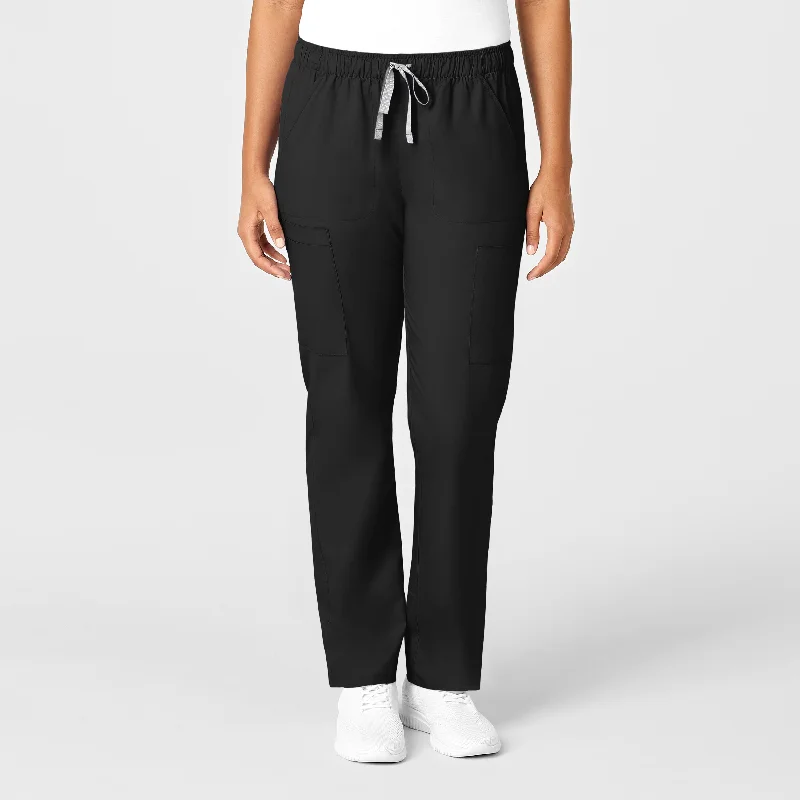 WonderWORK Women's Convertible Slim Leg Scrub Pant - Black