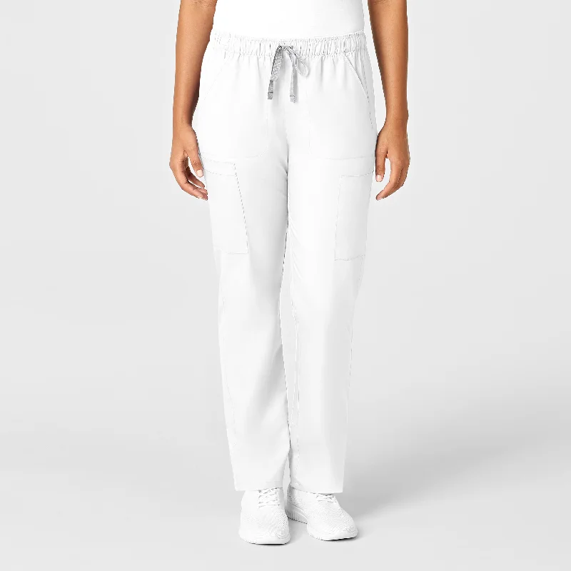 WonderWORK Women's Convertible Slim Leg Scrub Pant - White