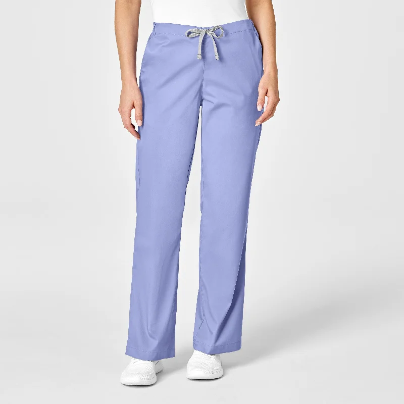 WonderWORK Women's Flare Leg Scrub Pant - Ceil Blue